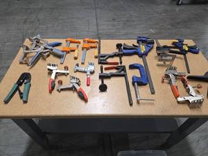 lot 9713 image: Assorted Woodworking and Hand Tool Clamp Collection