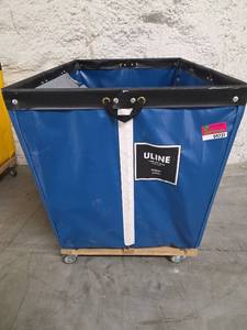lot 9731 image: ULINE Industrial Canvas Cart with Wheels 18 Bushel