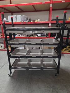 lot 9737 image: Commercial Service Pick Cart with Storage Trays