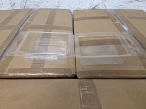 lot 9878 image: Clear Plastic Clamshell Packaging Containers Small Size - Set of 7 Boxes