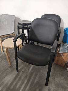 lot 9767 image: 2 Office Chairs, 2 Bar Stools, 1 Wooden Table