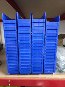 lot 9785 image: Blue Plastic Storage Bins Lot