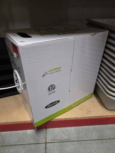 lot 9795 image: TrueCable Cat5e Shielded Ethernet Cable 1000ft Bulk Reel