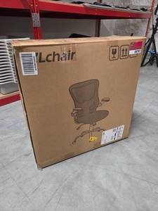 lot 9797 image: Black Ergonomic Office Chair with Armrests Model JX71910