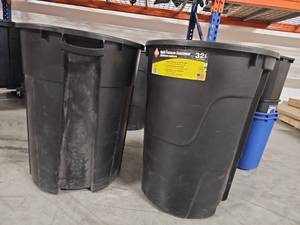 lot 9816 image: 32-Gallon Multi-Purpose Storage Container with Lid - Set of (2)