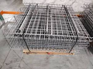 lot 9833 image: Pallet Metal Wire Racking - Approx. 19