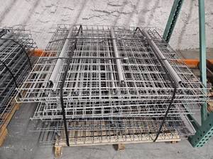 lot 9834 image: Pallet Metal Wire Racking&nbsp- Approx. 15