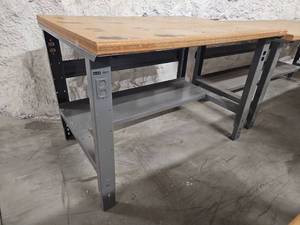 lot 9843 image: ULINE Industrial Workbench with Wood Top