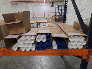 lot 9867 image: Furniture Grade PVC Pipe Assortment 2-Inch Diameter, 20 and 40 Inch Length