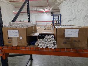 lot 9868 image: Furniture Grade PVC Pipe Tubes - Various Sizes