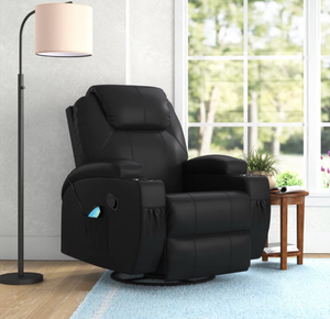 Wade Logan Basia Swivel Massage Recliner - Retail: $300