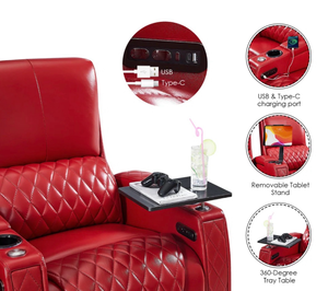 lot 43618 image: Haiylee Zero Gravity Power Theater Recliner - Retail $2,400