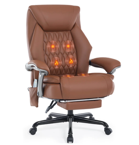 lot 43623 image: Heated Massage Executive Office Chair - Retail $259