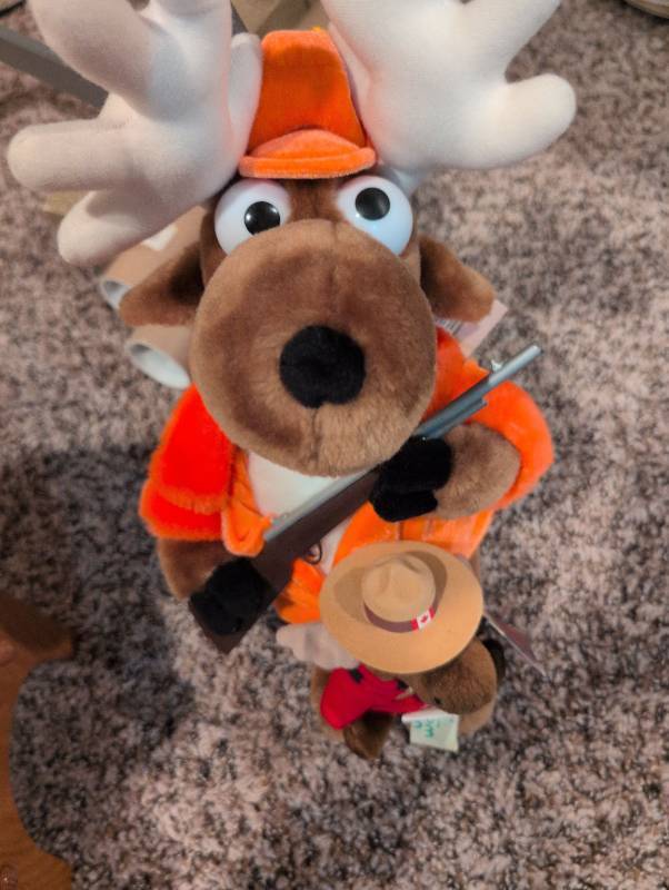 lot 2498 image: RCMP Canadian Moose Plush Toy