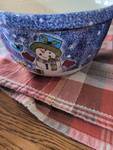 lot 899 image: Winter Snowman Ceramic Mixing Bowls Set