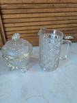 lot 941 image: Pressed Glass Cream and Sugar Set