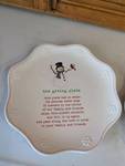 lot 951 image: Snowman Giving Plate with Holiday Poem