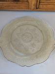 lot 953 image: Pressed Glass Serving Plates with Medallion Pattern