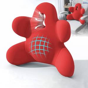 lot 36215 image: Lumbar Support Pillow for Office Chair, Back Pillow Lumbar Support for Car, Chair, Sofa - Improve Lower Back Pain Relief & Sitting Posture, Memory Foam Back Cushion for Long Sitting (Red) - Retail $27