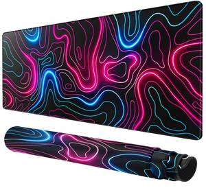 lot 36300 image: Large Mouse Pad for Desk - Gaming Mouse Pad with Stitched Edges, Anti-Slip Base for Keyboard and Mouse(Dazzle Red, 23.6L x 11.8W inches) - Retail $8