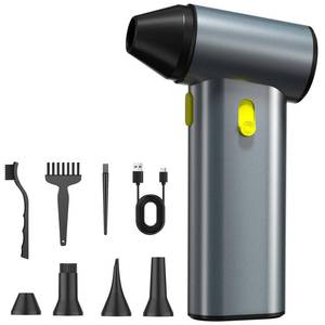 lot 36303 image: Compressed Air Duster, 130000RPM Brushless Motor, Super Power Air Duster Electric, Aluminum Alloy Body, Dust Blower with Fast Charging for Car, Computer, Keyboard, Outdoors and House - Retail $20