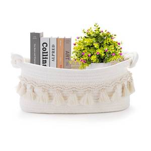 lot 36315 image: Small Basket for Gifts Empty, Woven Storage Cute Toilet Paper Storage Decorative Gift Basket Empty to Fill Baby Shower Nursery - Retail $13