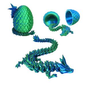 lot 36362 image: Dragon Egg ,Dragon Egg Fidget Surprise Toy with 3D Printed Dragon, Dragon Eggs with Dragon Inside Fidget Toy, 12 Dragon and Dragon Egg Toy Gifts for Autism and ADHD. (Laser Green) - Retail $8