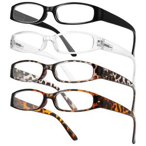 lot 36364 image: 4-Pack Readers for Women, Blue Light Blocking Reading Glasses, Stylish Reading Glasses for Women in 4 Patterns - Retail $15