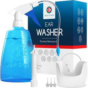 lot 36396 image: Ear Cleaning Kit Including Ear Cleaner Bottle, Basin with Quad-Stream tip - Earwax Removal Kit for Enhanced Hearing Clarity - Ear Wax Removal Tool for Ear Hygiene - Retail $20