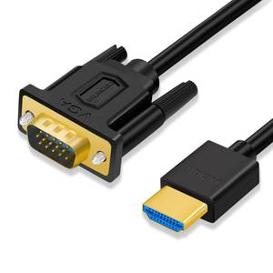 lot 36457 image: HDMI to VGA Cable, Gold-Plated HDMI to VGA Cable (Male to Male) 1080P Compatible for Raspberry Pi, Roku, Computer, Laptop, Projector, HDTV (15 Feet) - Retail $11