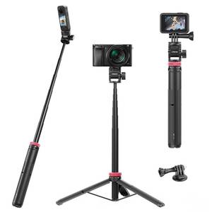 lot 36471 image: MT-71 Tripod Selfie Stick & Vlog Handle with Magnetic Quick Release&14 Screw, 59in Extendable Lightweight Tripod Stand (7-Section) for DJI Pocket 3Insta360 X5 X4 X3 Series - Retail $23