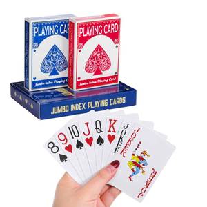 lot 36496 image: Playing Cards Large Print for Adults - 2 Pack, Large Print Playing Cards for Seniors, Vision Impaired, Low Vision Crowd, for Blackjack, Euchre, Canasta Card Game - Retail $11