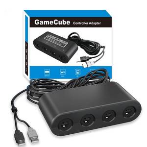 lot 36498 image: Gamecube Adapter for Nintendo Switch  Wii U  PC and Switch 2 Gamecube Controller Adapter, Super Smash Bros Adapters for NGC Controller, Support Turbo and Vibration Features with 180cm USB Cable - Retail $16