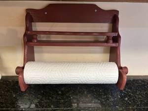 lot 4335 image: Wall Mount Paper Towel Holder with Shelf