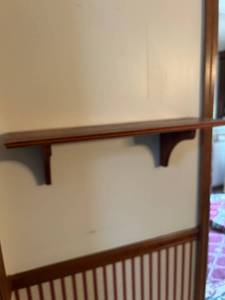 lot 4352 image: Mid-Century Modern Teak Wall Mounted Bookshelf 26 inches wide