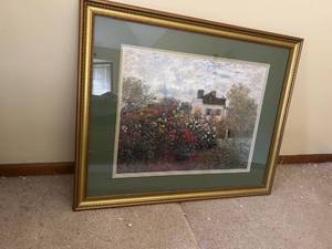lot 4363 image: Framed Garden House Print with Gold Frame