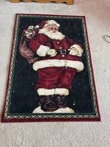 lot 4376 image: Christmas Santa Claus Tapestry Wall Hanging