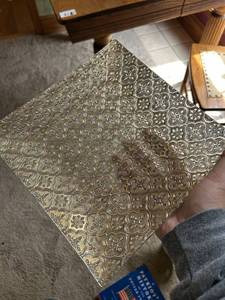 lot 4401 image: Pressed Glass Decorative Plate with Quatrefoil Pattern