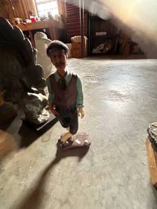 lot 4442 image: Collectible Folk Art Figure with Suitcase