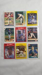 lot 19 image: 1990s Baseball Trading Card Collection - 9 Cards