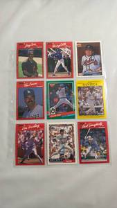 lot 21 image: 1990 Donruss Baseball Card Collection - 9 Cards Including Bobby Cox and Kal Daniels