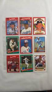lot 23 image: 1980s Baseball Card Collection with 9 Cards