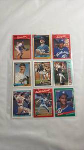 lot 50 image: 1990s Baseball Card Collection - 9 Cards