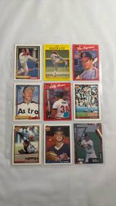 lot 53 image: 1980s-1990s Baseball Card Collection - 9 Cards