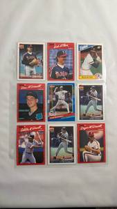 lot 55 image: 1990s Baseball Card Collection - 9 Cards