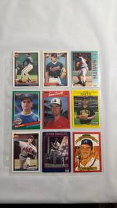 lot 78 image: 1980s Baseball Card Collection - 9 Cards Including John Smoltz