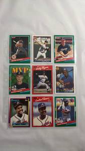 lot 83 image: 1980s 1990s Baseball Card Collection - 9 Cards
