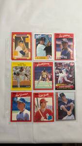 lot 92 image: 1990s Baseball Card Collection - 9 Cards Including Hall of Fame Players