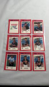 lot 93 image: 1989 Wrangler Baseball Cards Set of 9 Cards