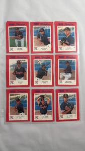 lot 95 image: 1989 Wrangler Baseball Cards Set of 9 Cards